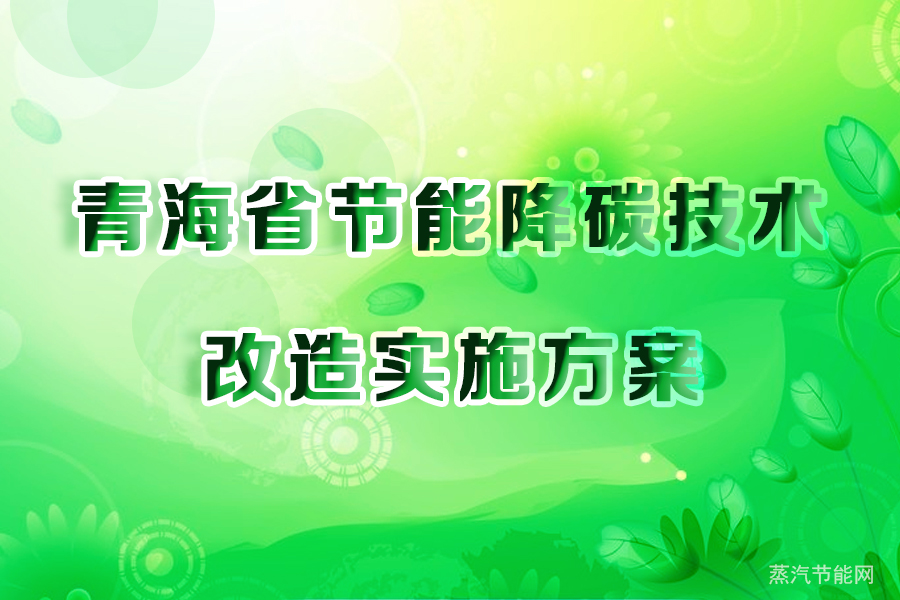 青海省节能降碳技术改造实施方案（2021-2025年）